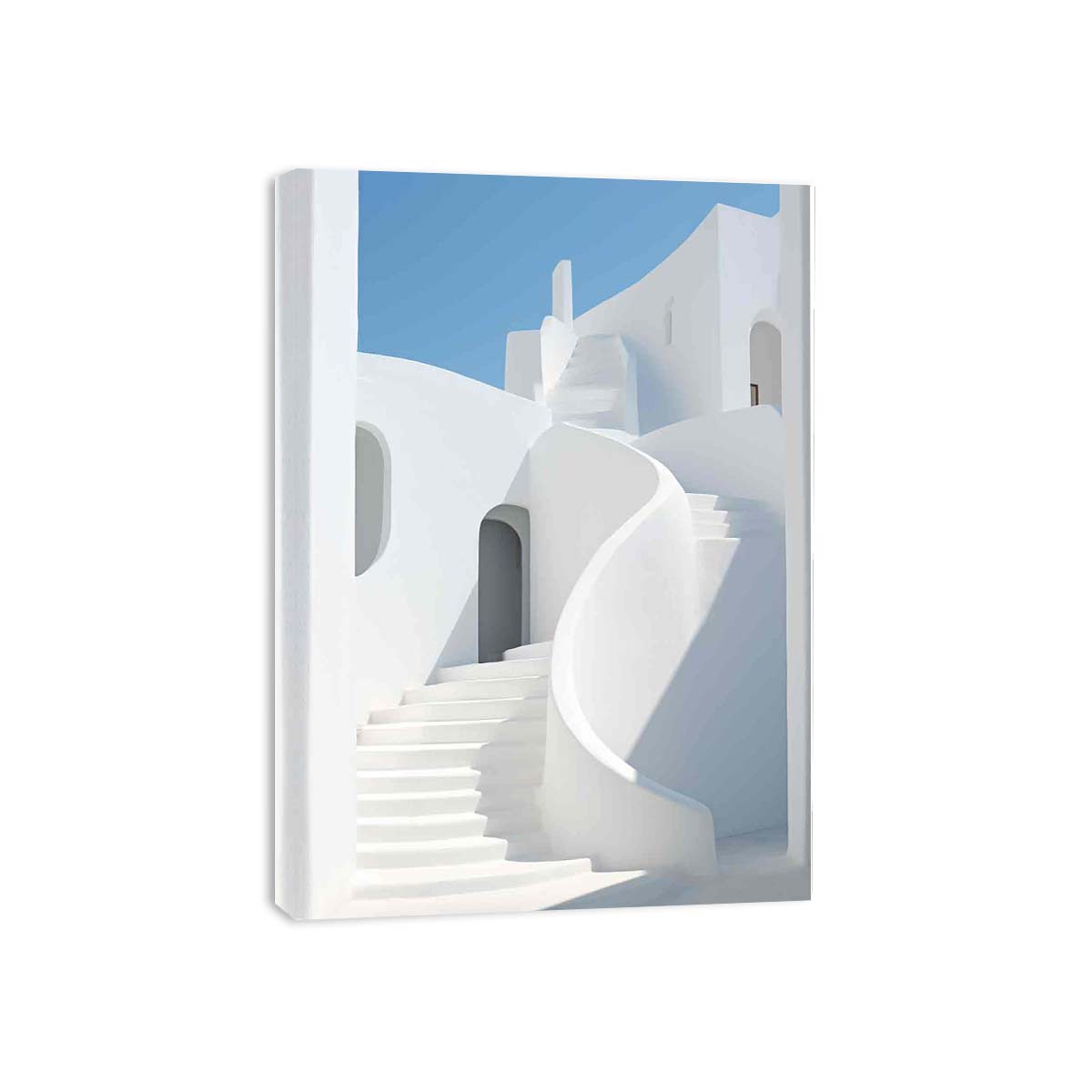 White Stairs Art Canvas Art Print-3