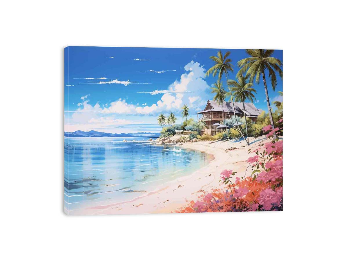 Beach Home Art Canvas Art Print-3