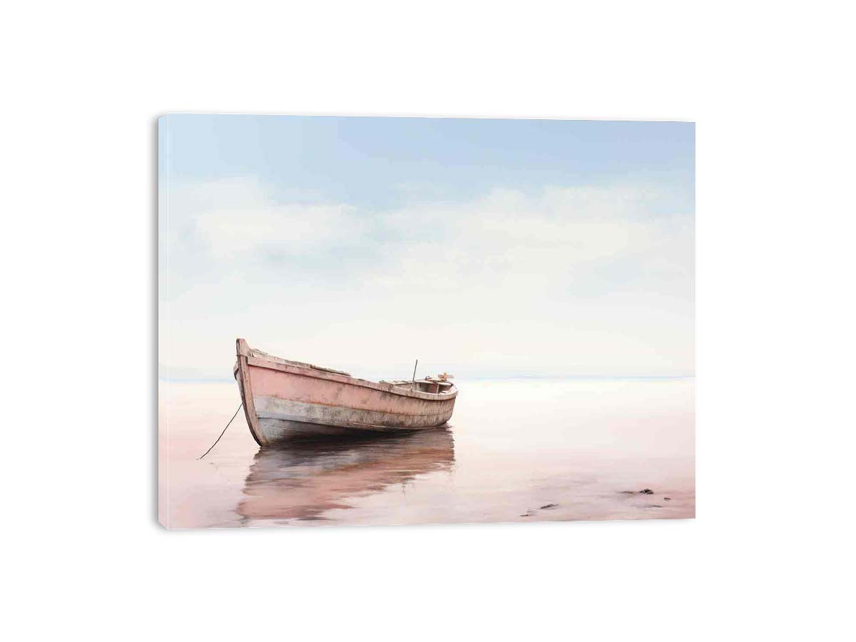Lonely Boat Art Canvas Art Print-3