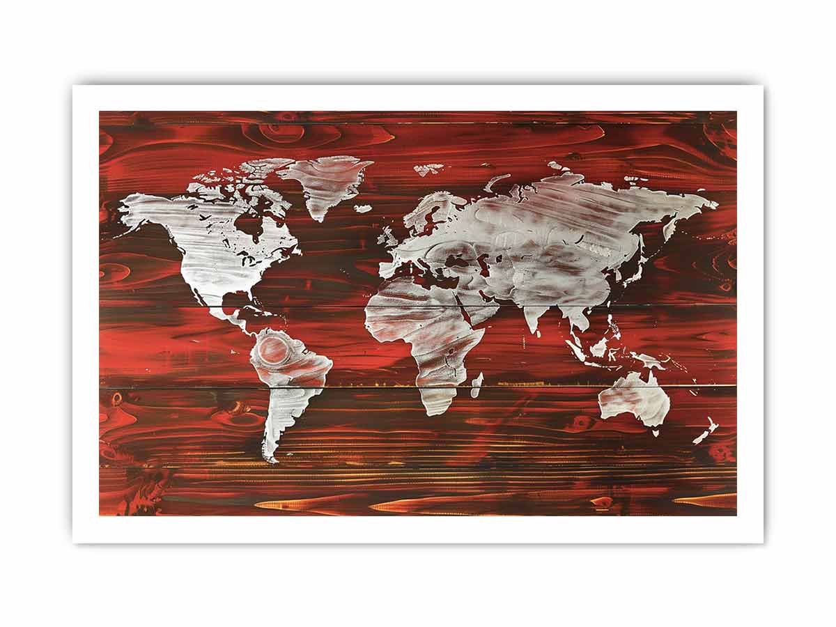 Map World  Canvas Art Print-8