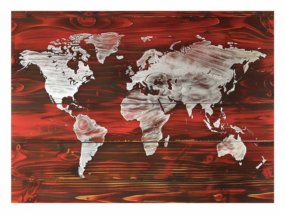 Map World  Canvas Art Print-0