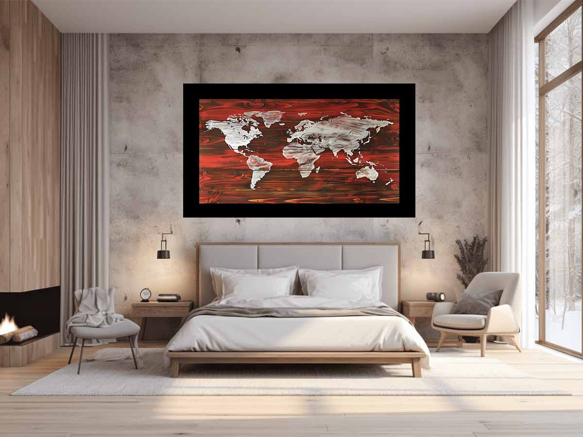 Map World  Canvas Art Print-1