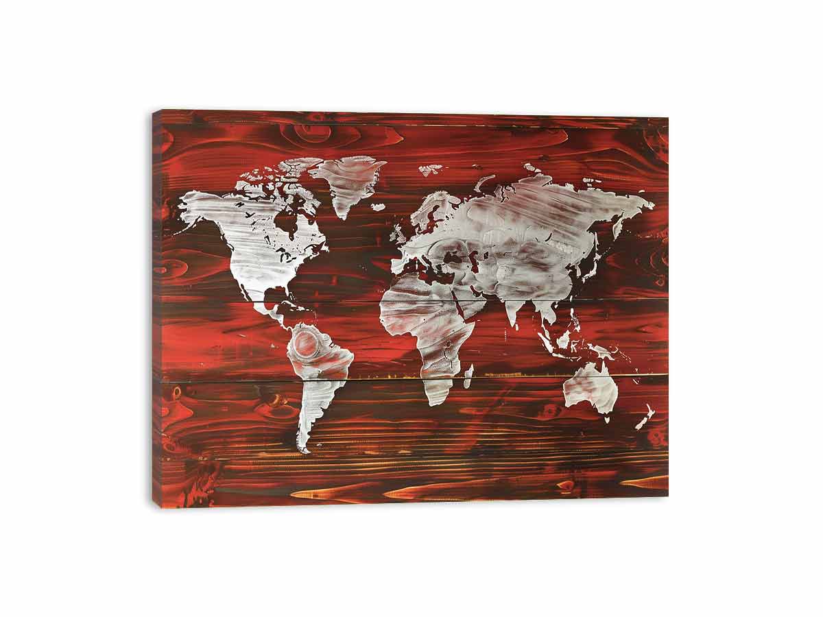 Map World  Canvas Art Print-3