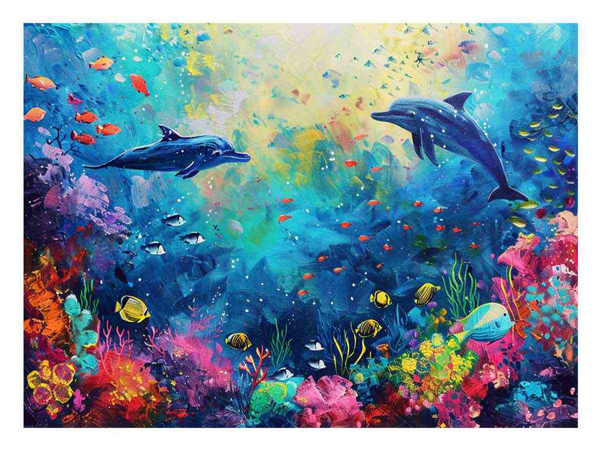 Underwater Love  Canvas Art Print-0