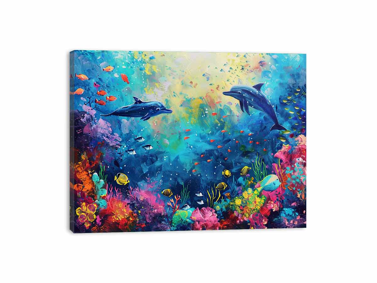 Underwater Love  Canvas Art Print-3