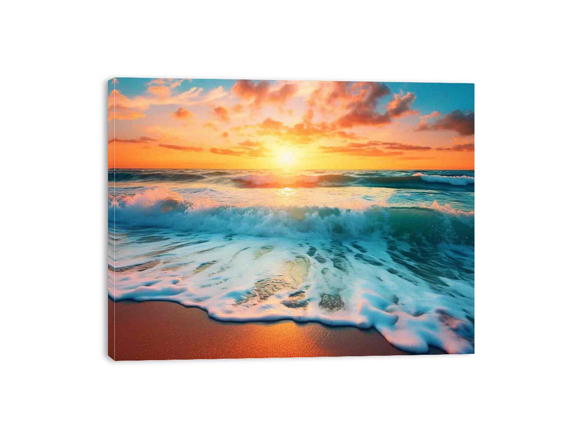 Sunset Beach Canvas Art Print-3