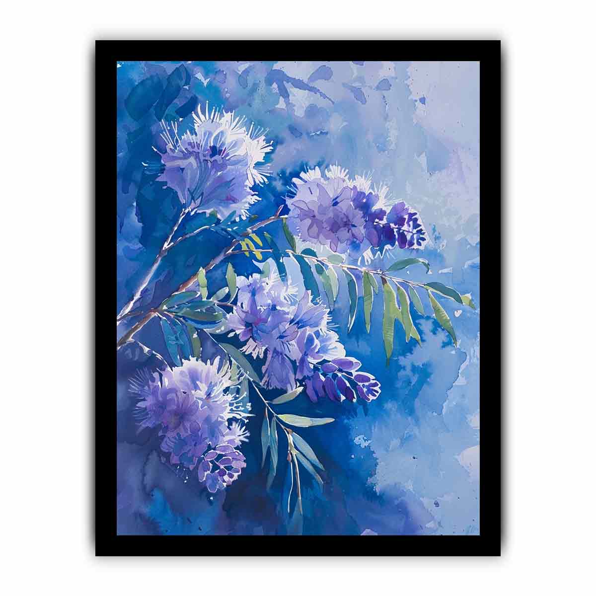 Acacia Flower Canvas Painting Print-7