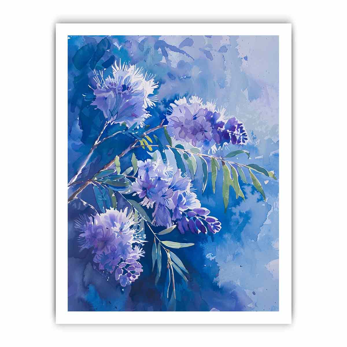 Acacia Flower Canvas Painting Print-8
