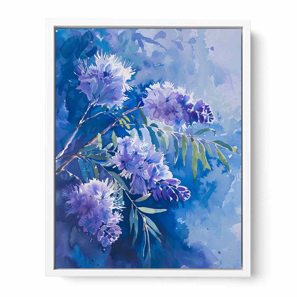 Acacia Flower Canvas Painting Print-5