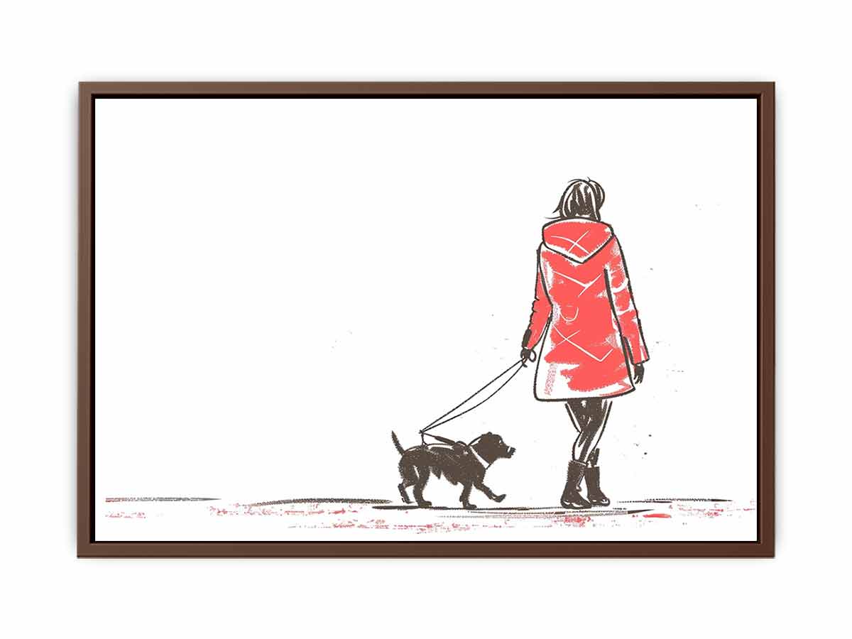 Walk With  Dog Canvas Art Print-6