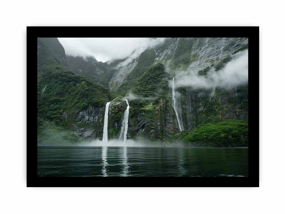 Waterfall Painting Canvas Art Print-7