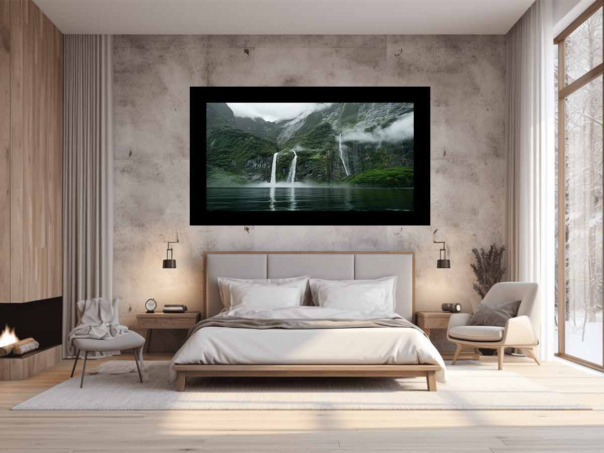 Waterfall Painting Canvas Art Print-1