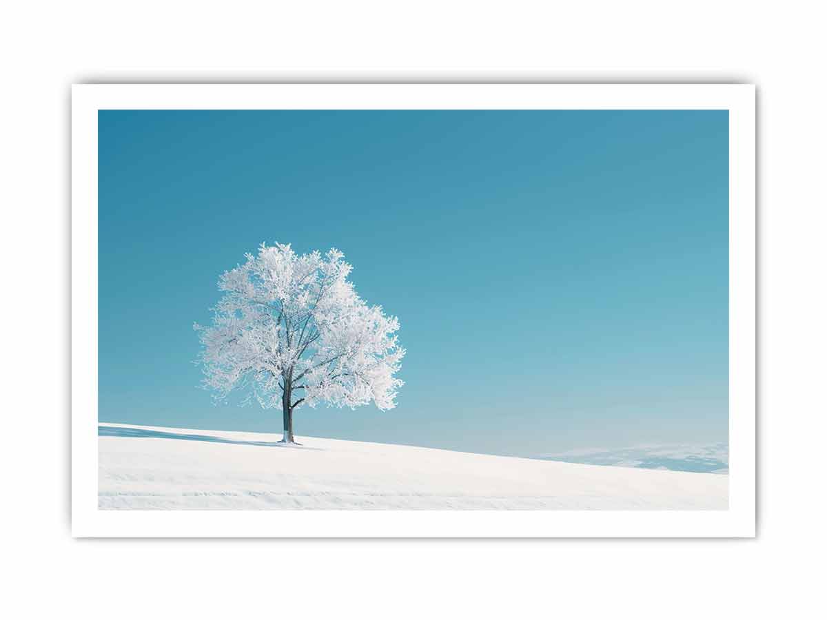 Winter Snow Tree Photography Art   Canvas Art Print-8