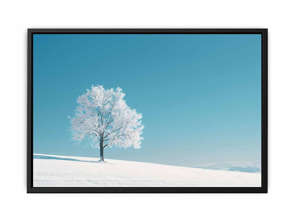 Winter Snow Tree Photography Art   Canvas Art Print-4