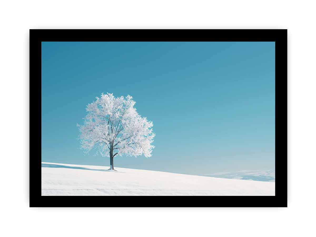 Winter Snow Tree Photography Art   Canvas Art Print-7