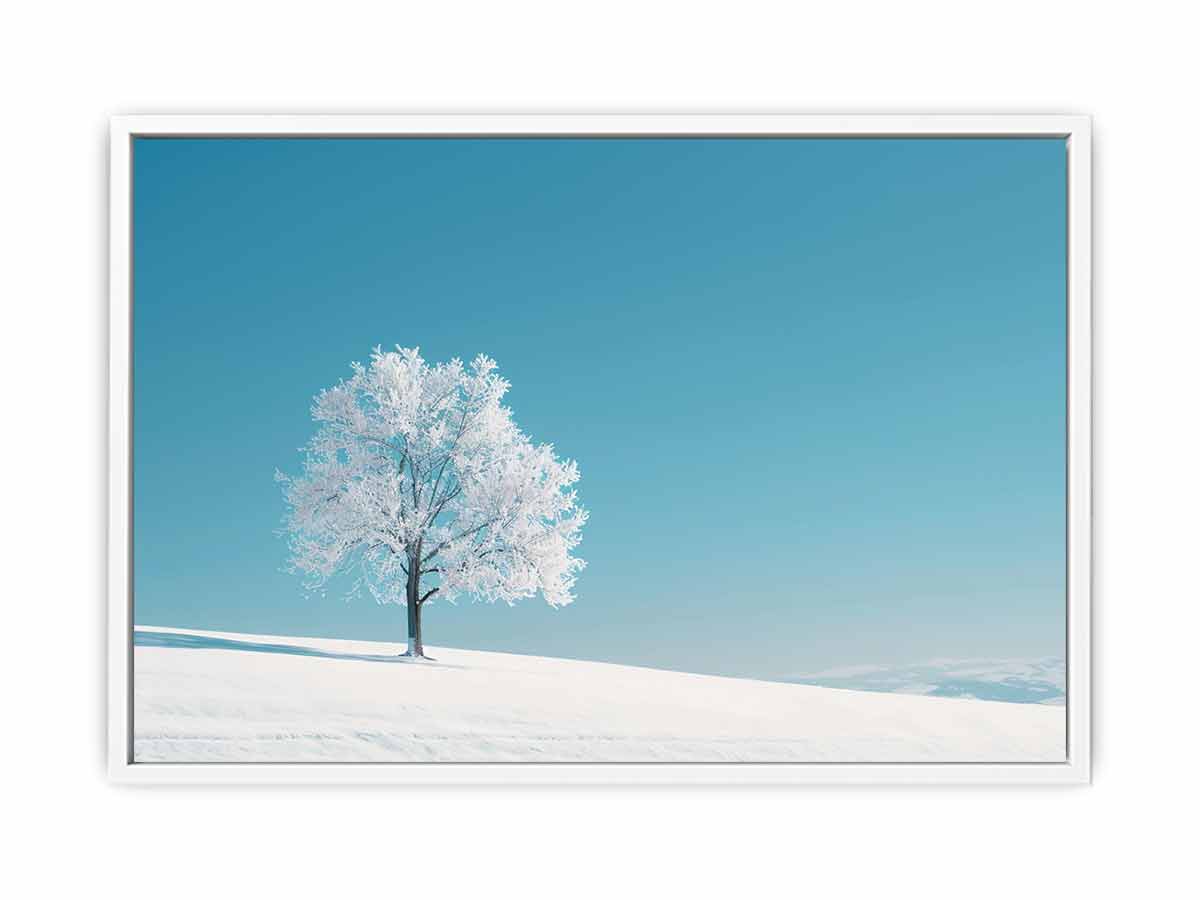 Winter Snow Tree Photography Art   Canvas Art Print-5
