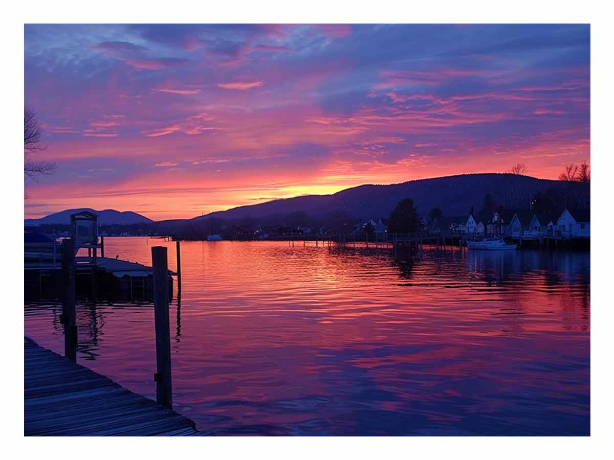 New Zealand Sunset Canvas Art Print-0