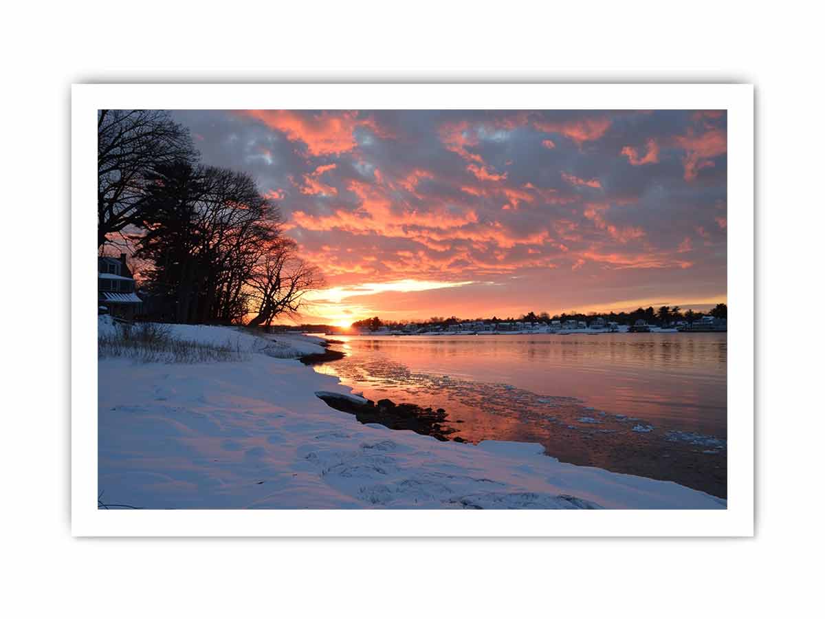 River  Sunset  Canvas Art Print-8