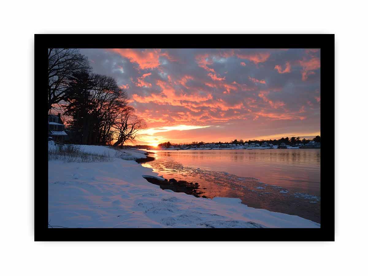 River  Sunset  Canvas Art Print-7