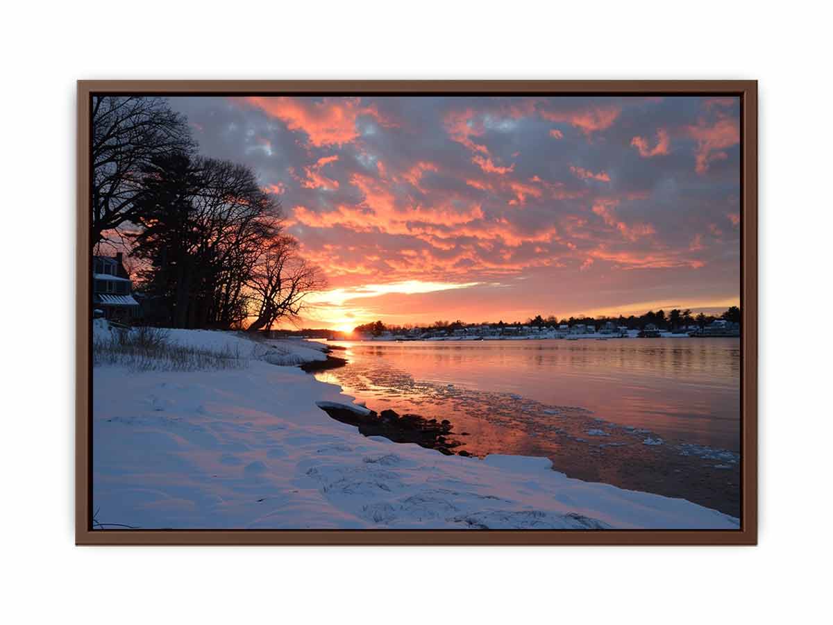 River  Sunset  Canvas Art Print-6