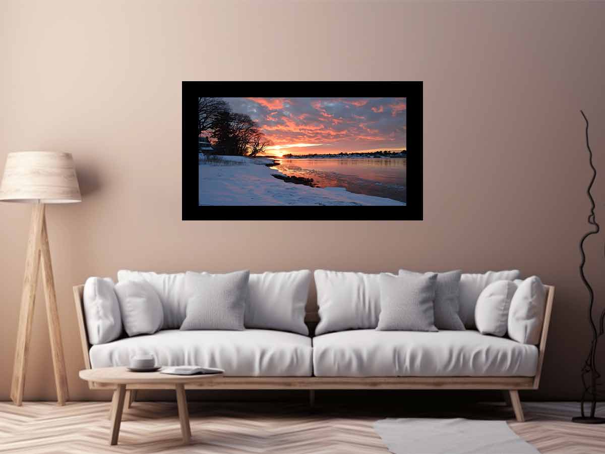 River  Sunset  Canvas Art Print-2
