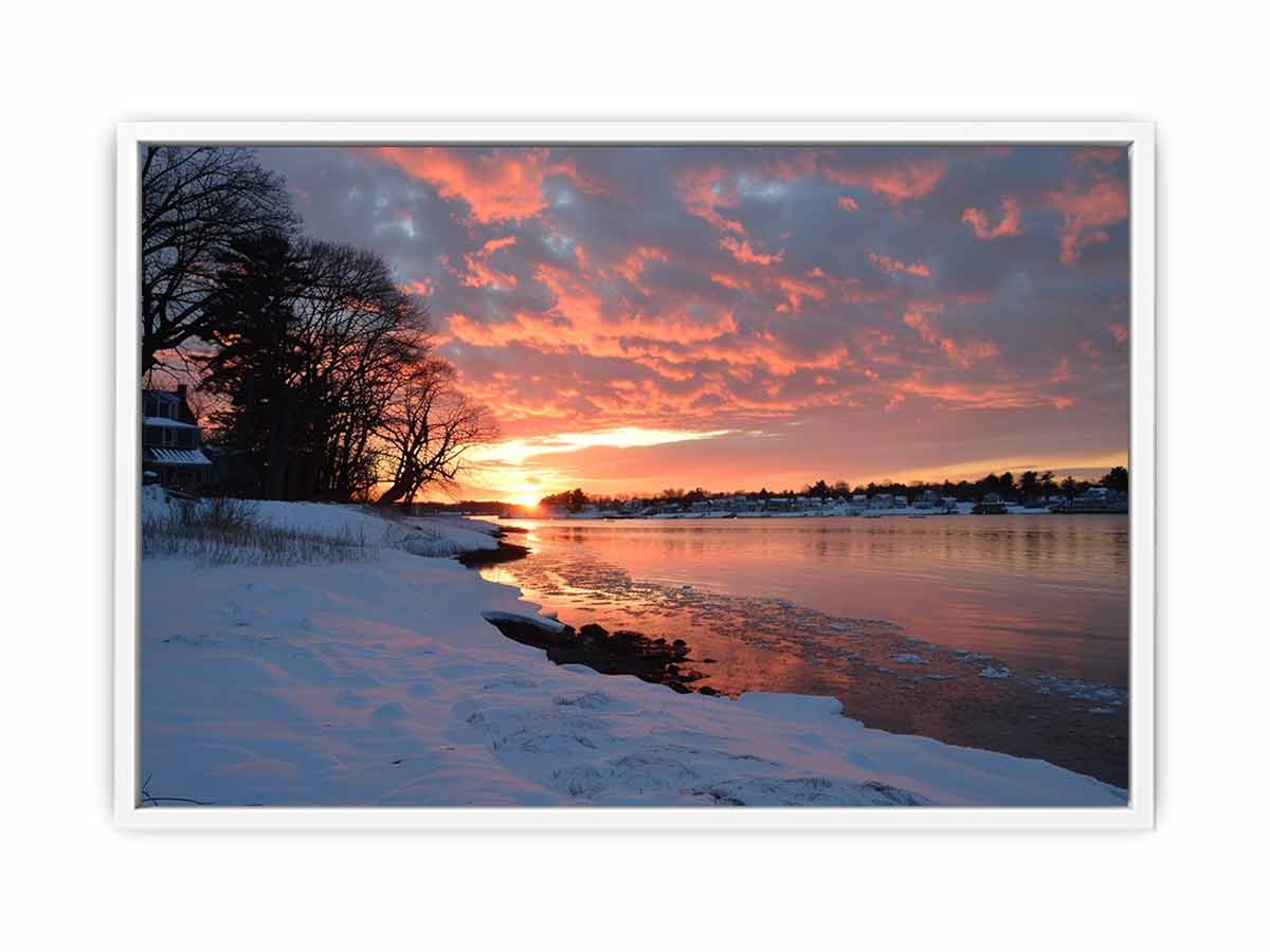 River  Sunset  Canvas Art Print-5