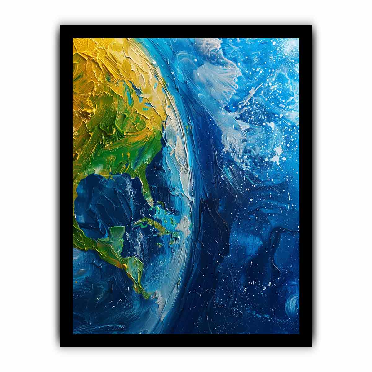 Blue Mother Earth painting  Canvas Art Print-7