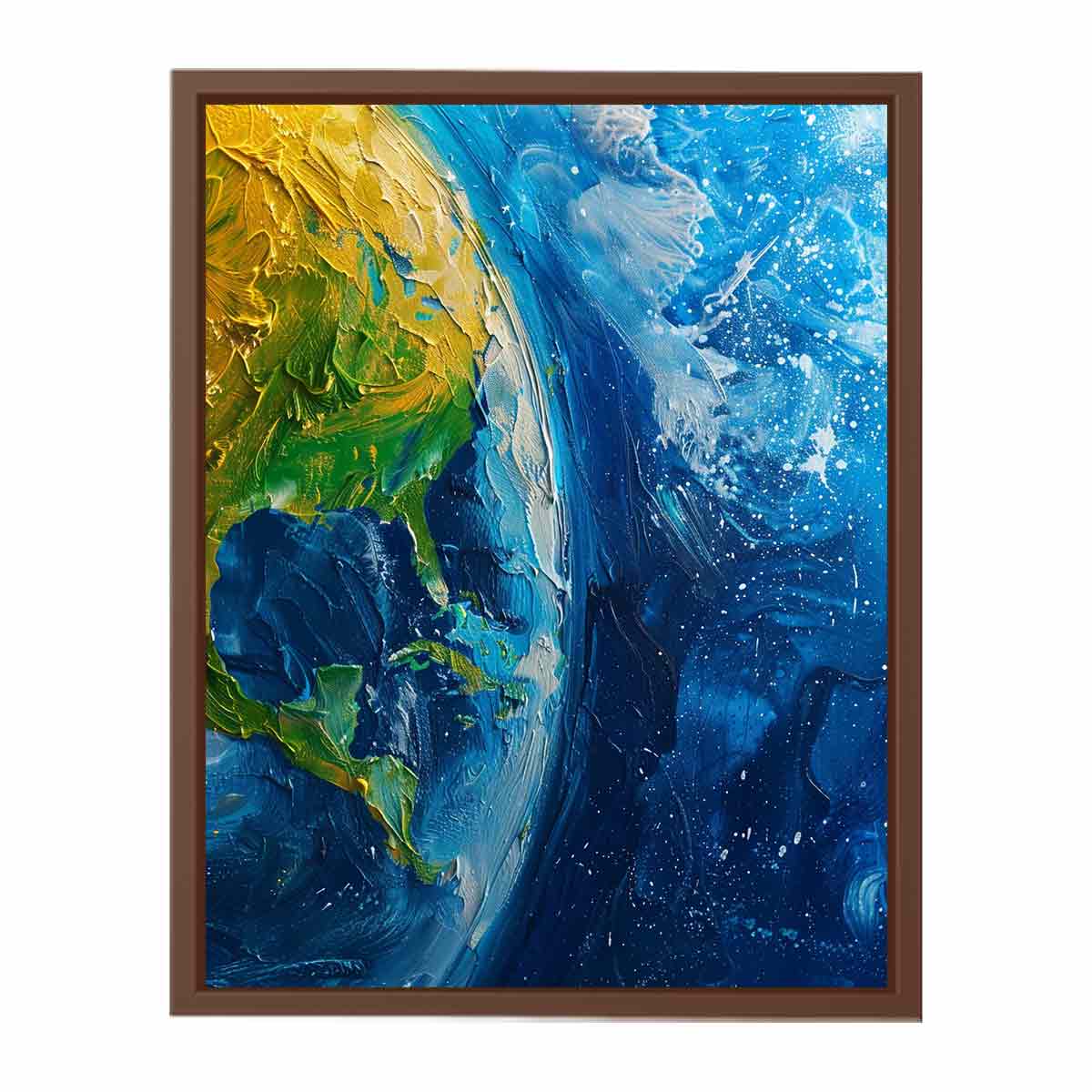 Blue Mother Earth painting  Canvas Art Print-6