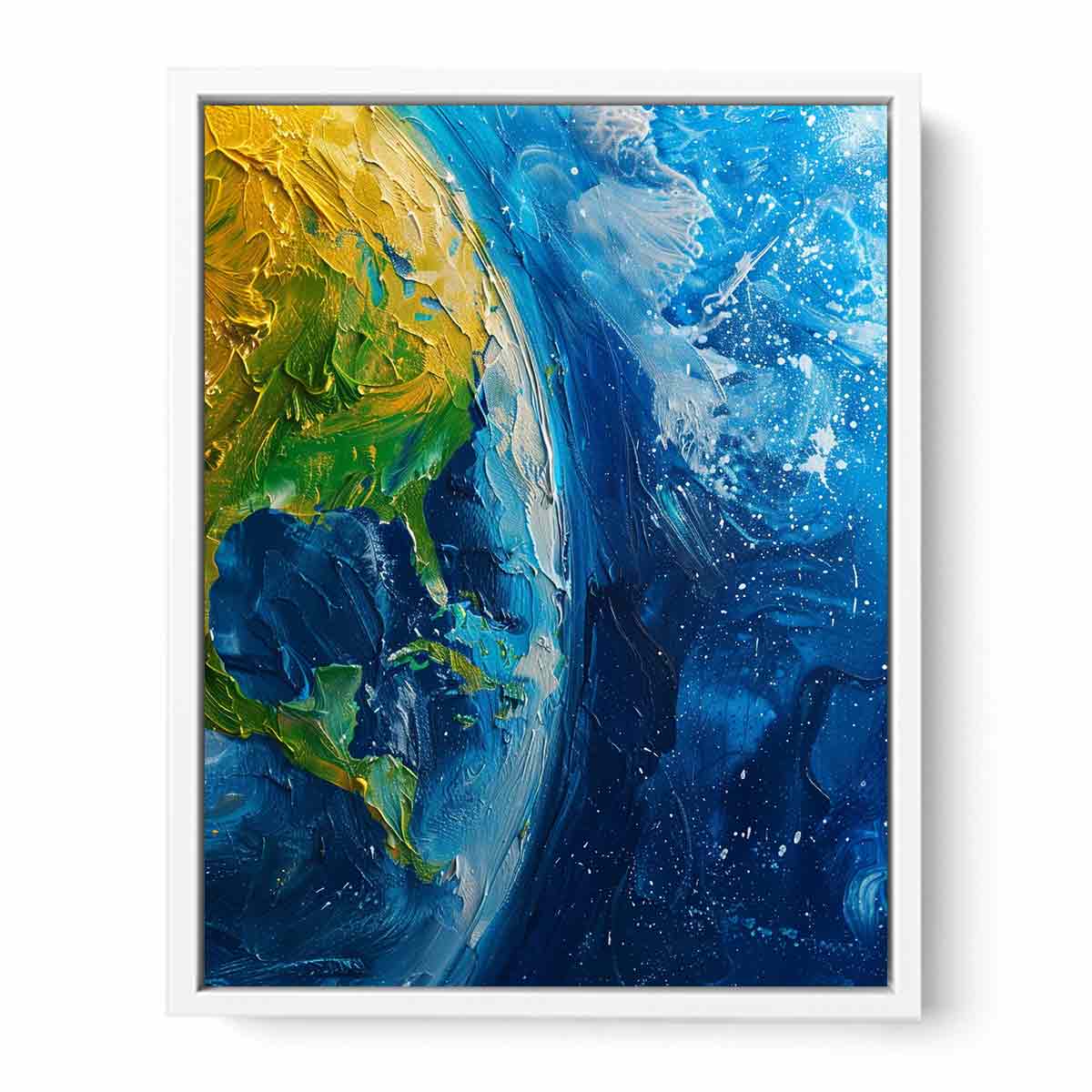 Blue Mother Earth painting  Canvas Art Print-5