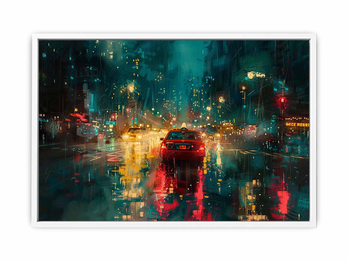 Rain Drive  Canvas Painting Art Print-5