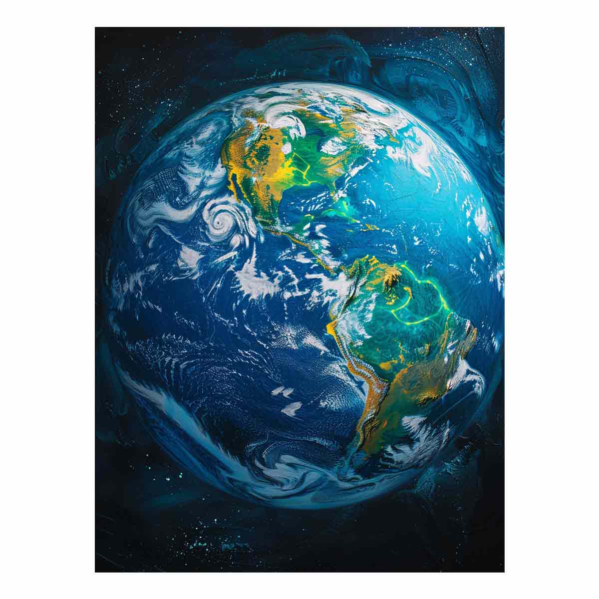 Earth  Canvas Painting Art-0