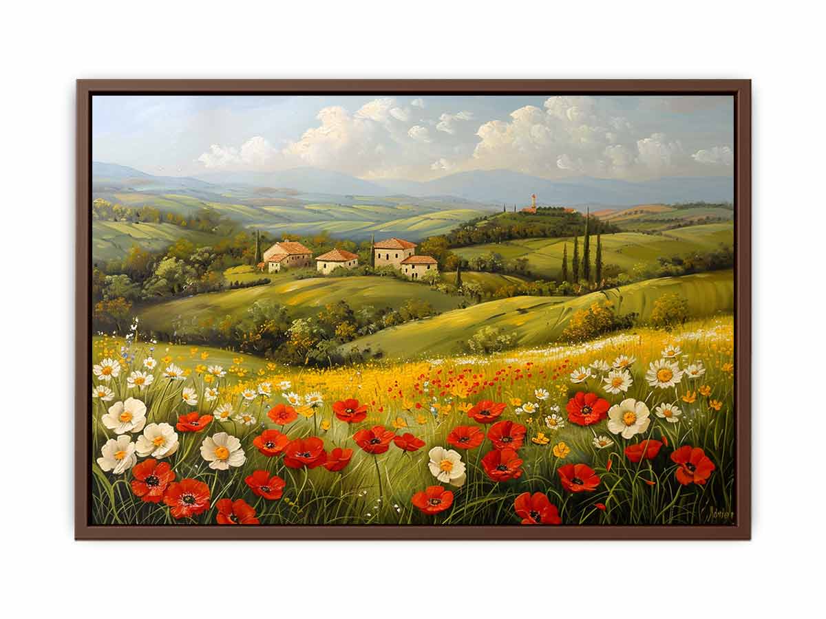 Sunflower Field Canvas Painting Art Print-6