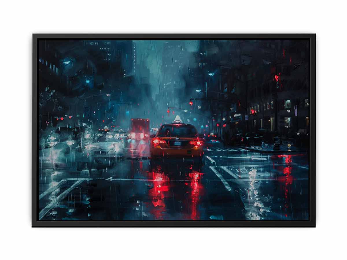 Rain Drive   Canvas Painting Art Print-4