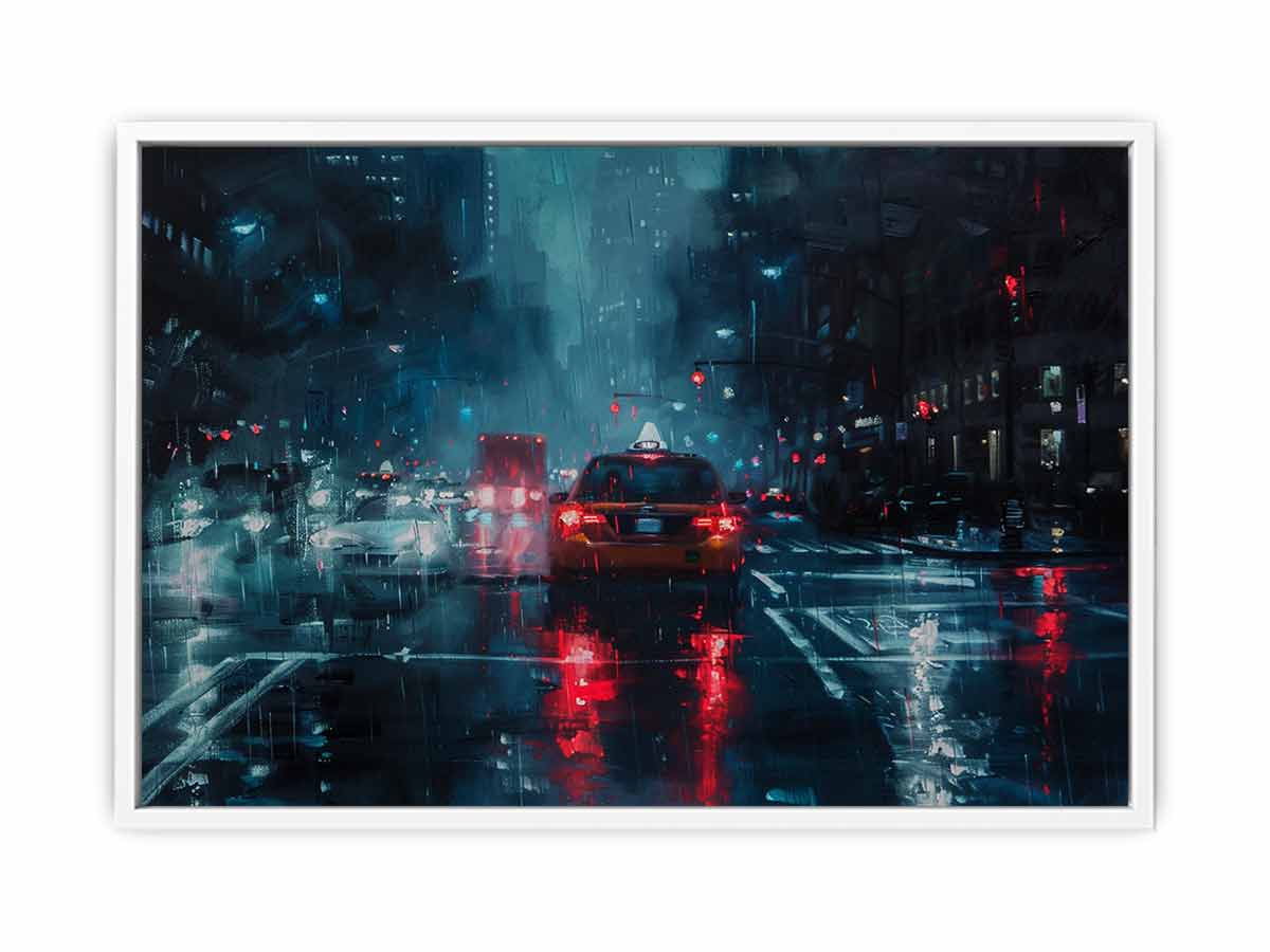 Rain Drive   Canvas Painting Art Print-5