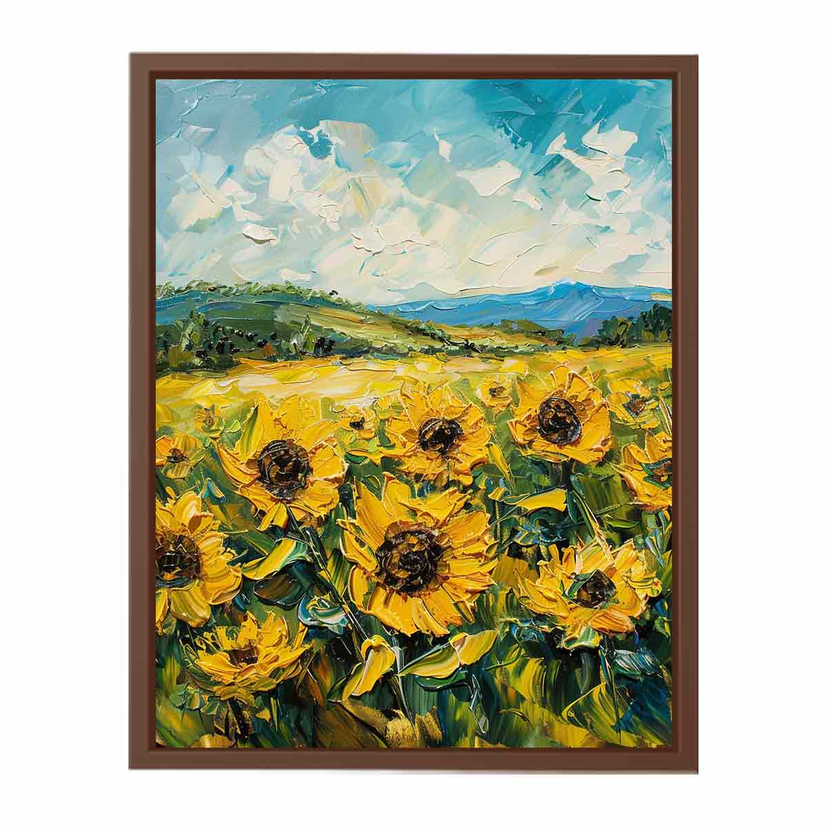 Sunflowers  Canvas Painting Art Print-6