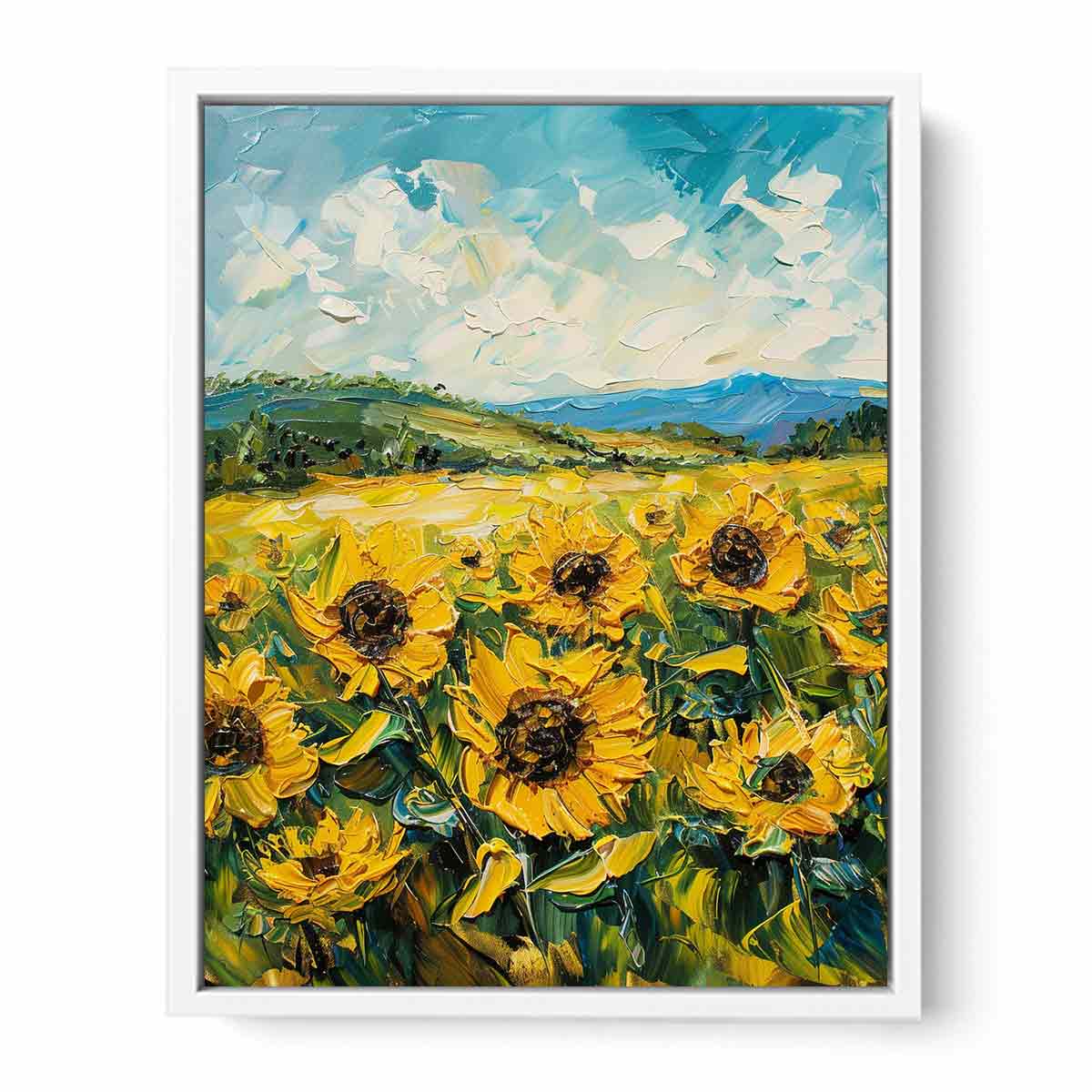 Sunflowers  Canvas Painting Art Print-5