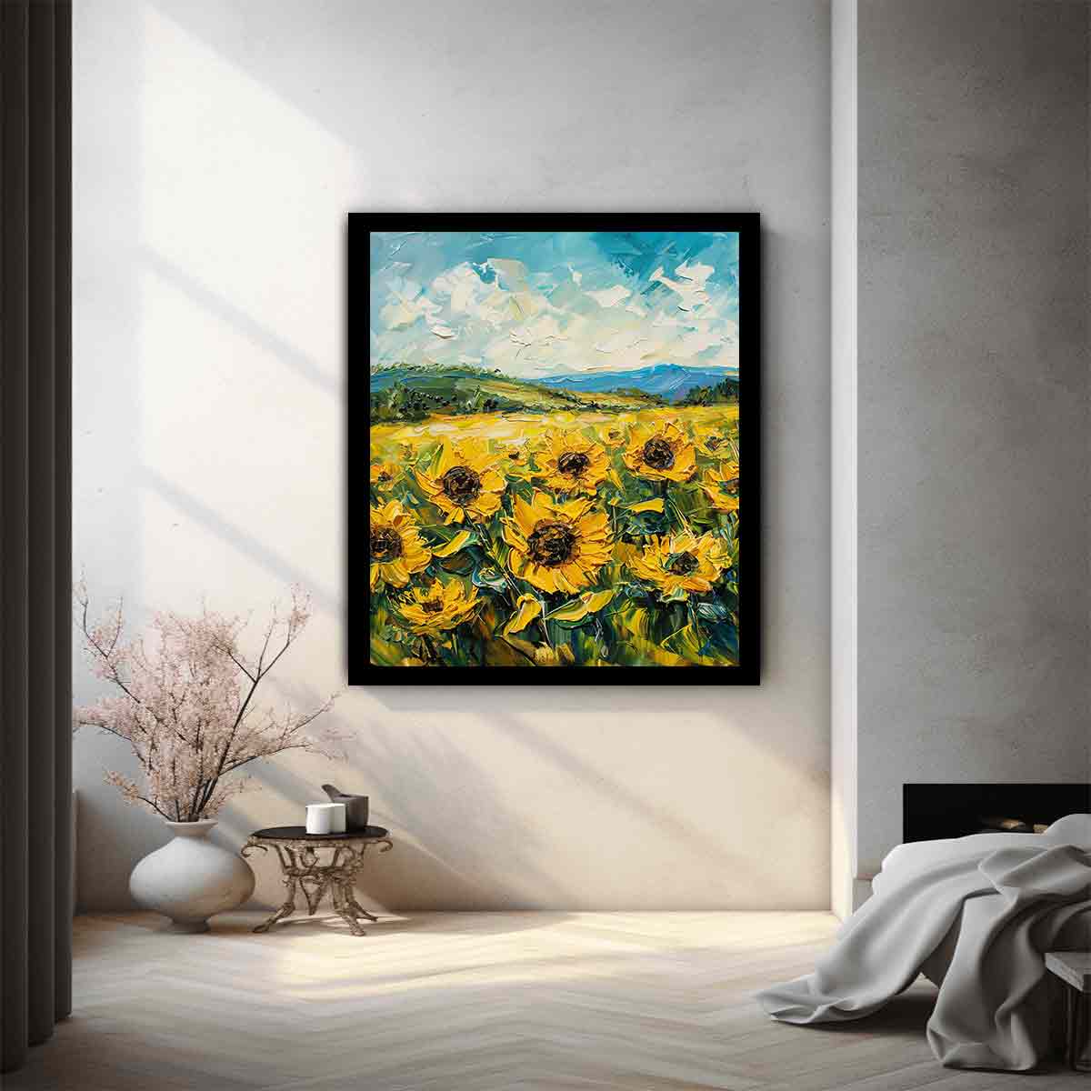 Sunflowers  Canvas Painting Art Print-1