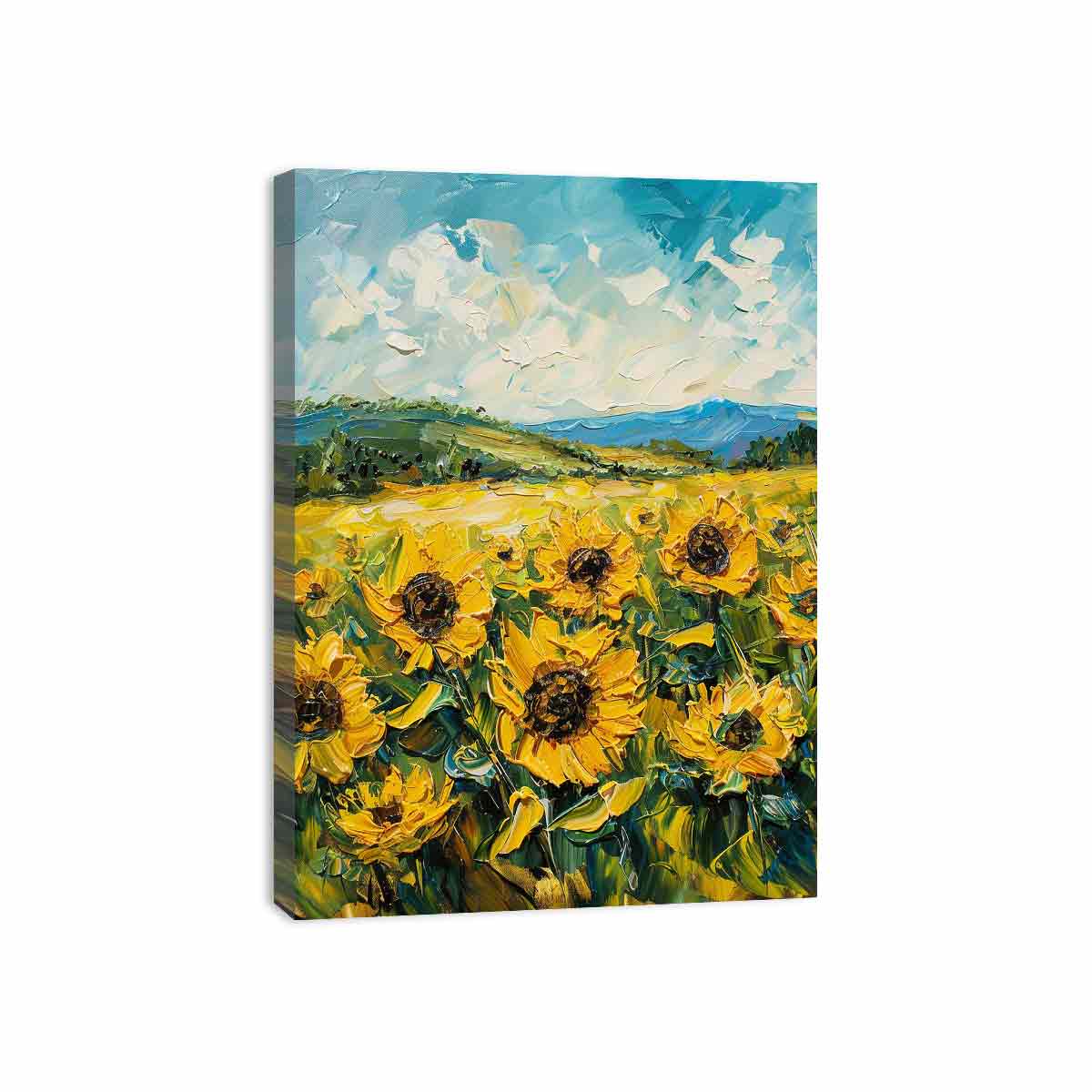 Sunflowers  Canvas Painting Art Print-3