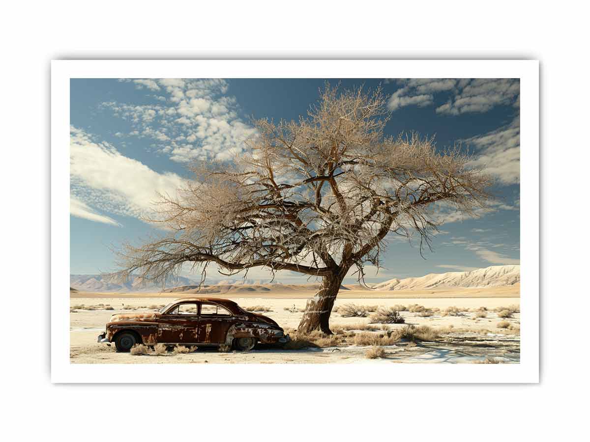 Desert Car Parking  Canvas Art Print-8