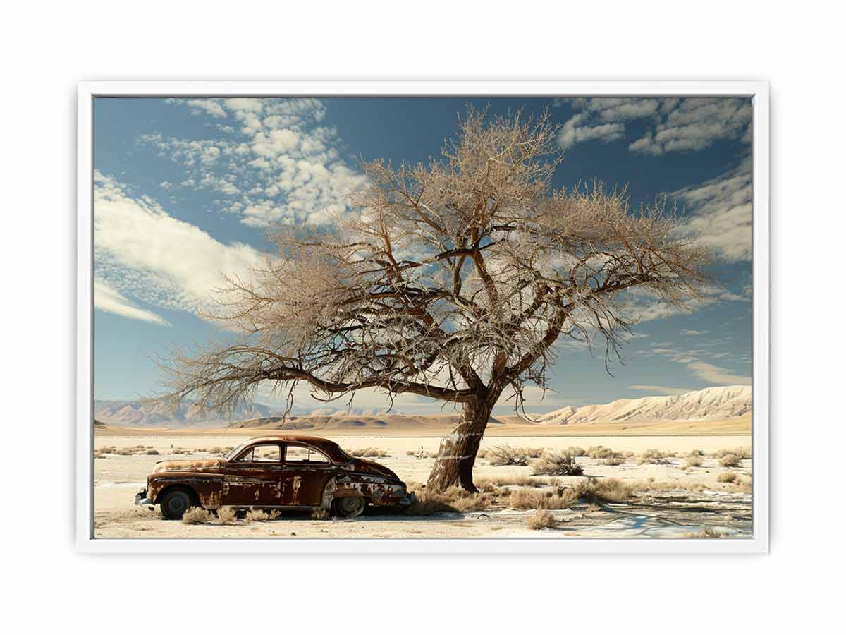 Desert Car Parking  Canvas Art Print-5