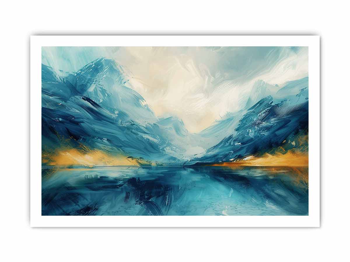 Cool Lake Canvas Painting Art Print-8