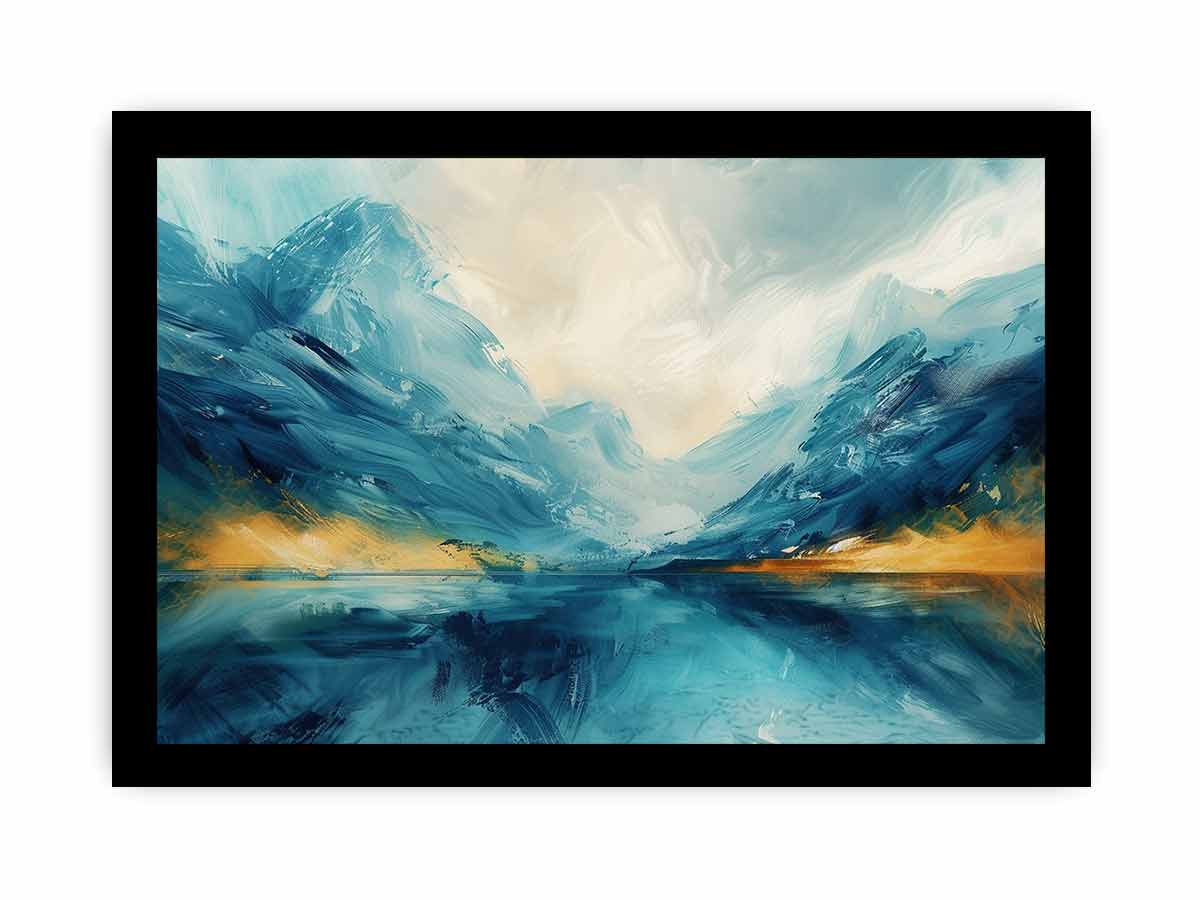 Cool Lake Canvas Painting Art Print-7