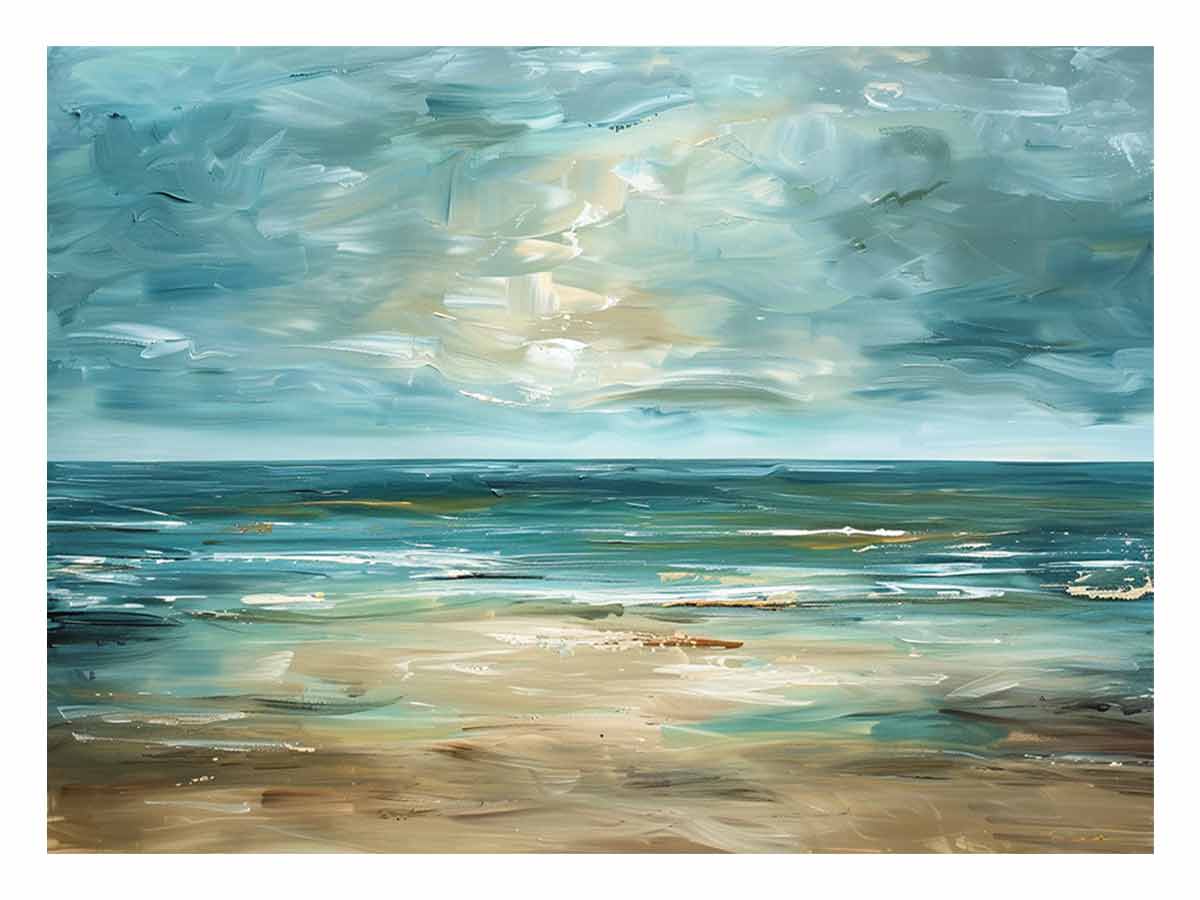 Coastal Canvas Painting Art Print-0
