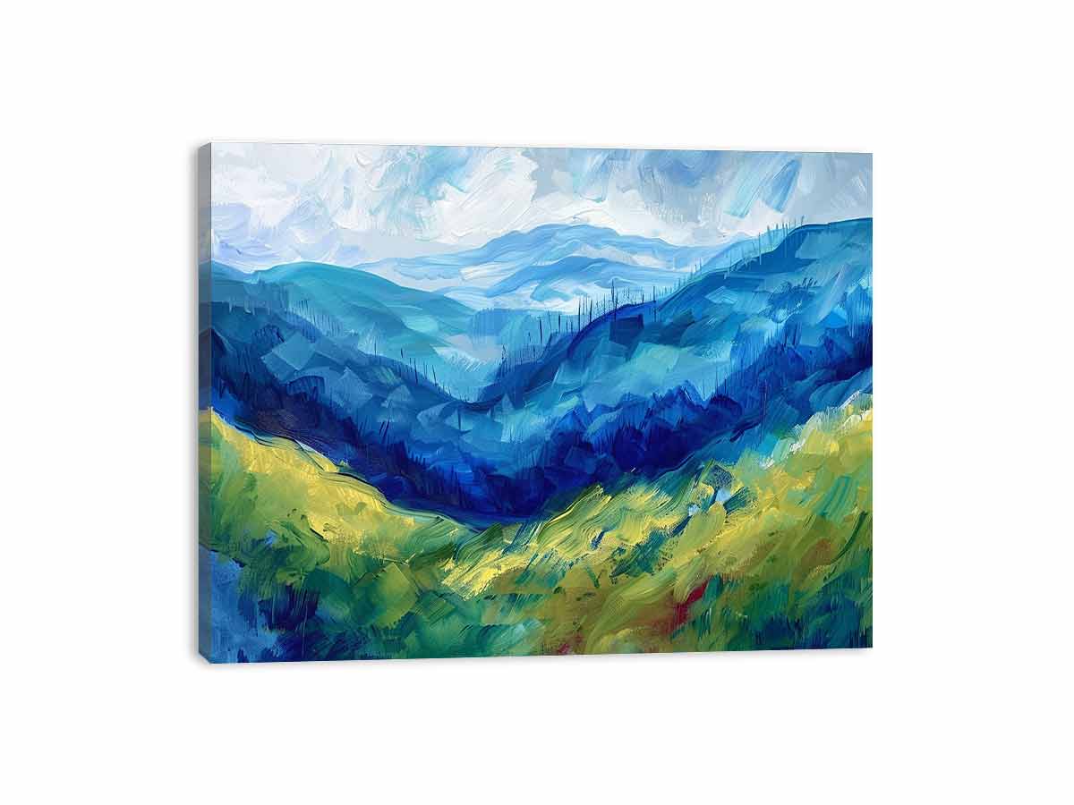 Blue Mountians Canvas Painting Art Print-3
