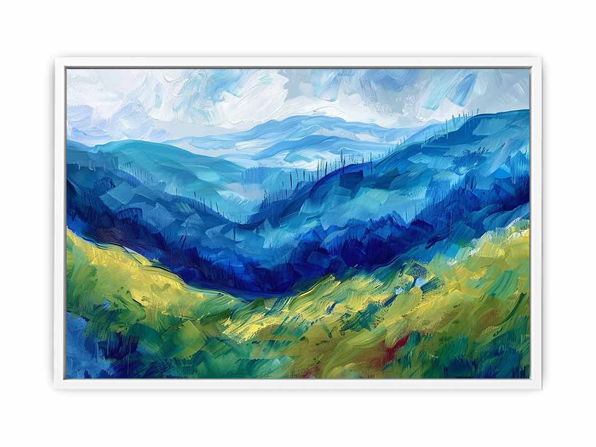 Blue Mountians Canvas Painting Art Print-5