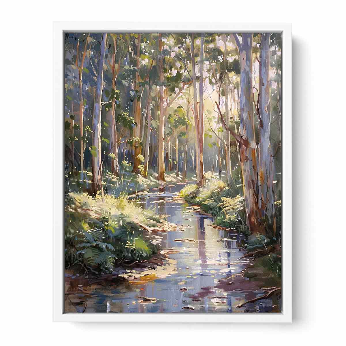 Beautiful Creek  Canvas Painting Art Print-5