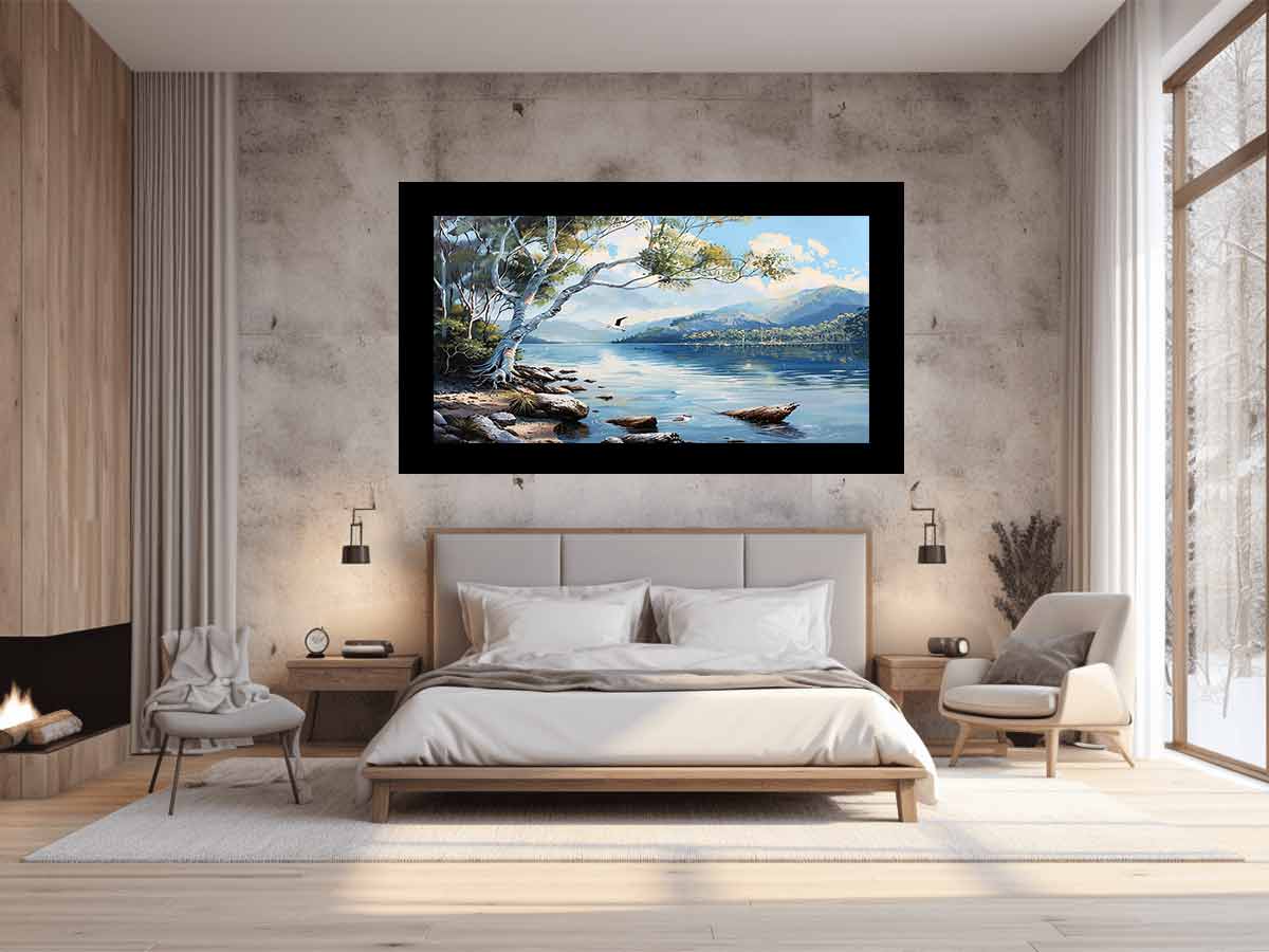 Lake  Canvas Painting Art Print-1