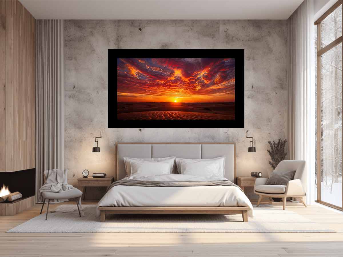 Sunrise  Canvas Painting Art Print-1