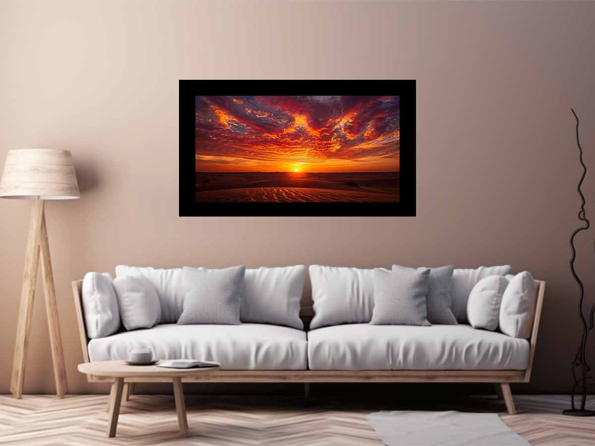Sunrise  Canvas Painting Art Print-2