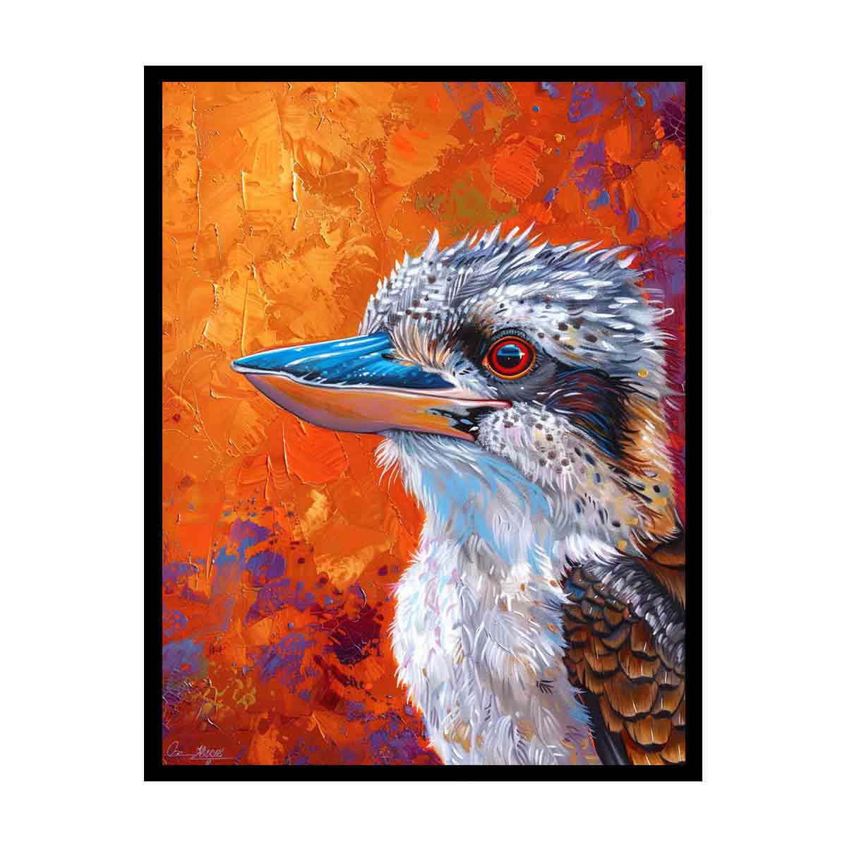Kookaburra  Canvas Painting Art Print-4
